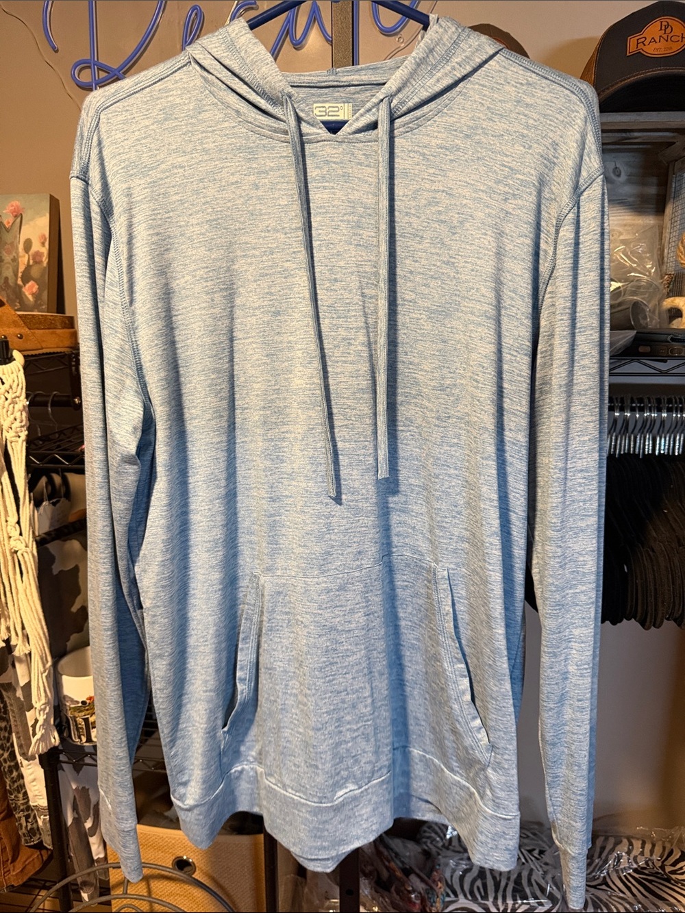 32 Degrees Light Heather Blue Pullover Hoodie